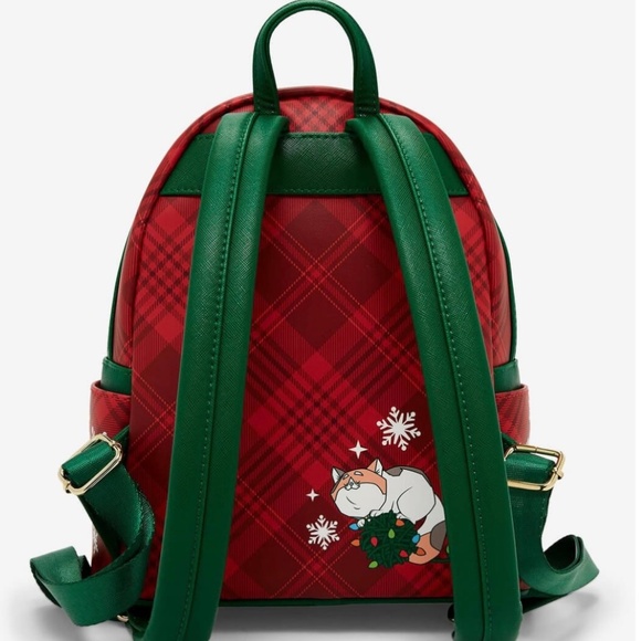 RARE Loungefly Disney Big Hero 6 Baymax Holiday Plaid Light-Up Mini Backpack - Picture 2 of 5